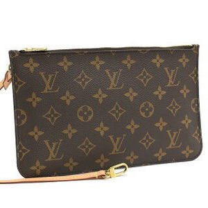 Louis Vuitton Neverfull Monogram Canvas Pouch Brown